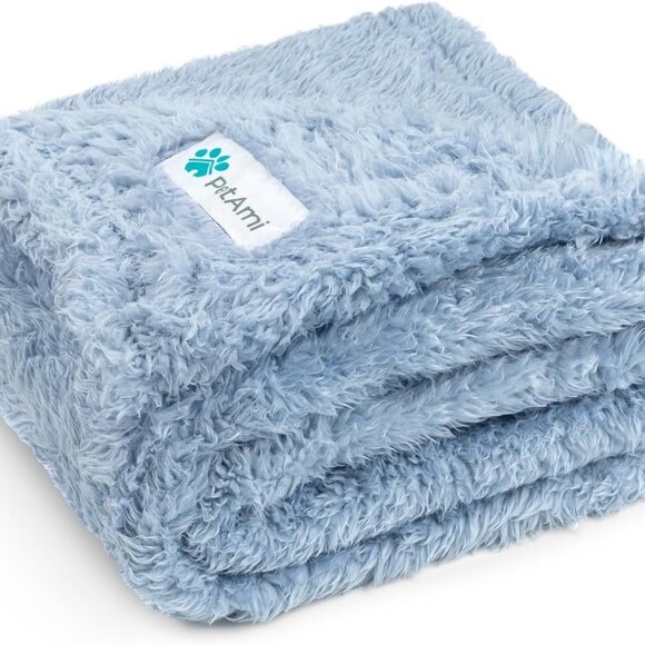 Other - Dog Blanket for Small Medium Dogs Blue, Fluffy Soft Puppy Blanket, Sherpa Fleece